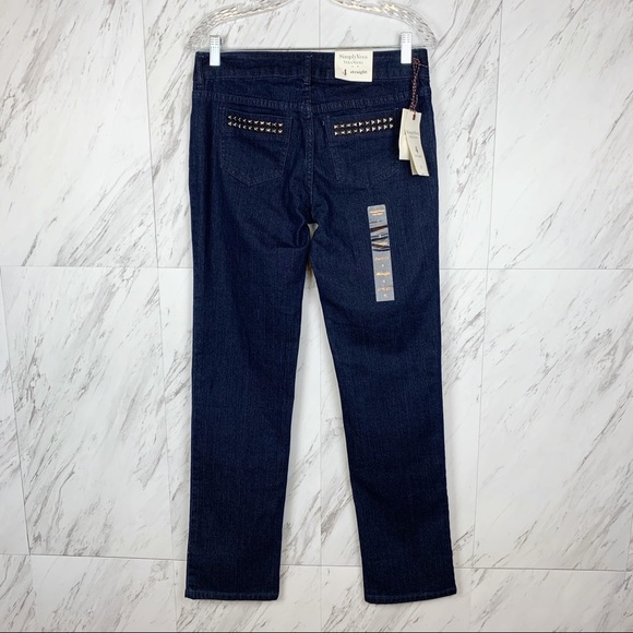 Simply Vera Vera Wang Mid Rise Straight Leg Jeans - Picture 2 of 8